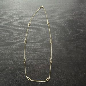 Ralph Lauren long gold oval necklace